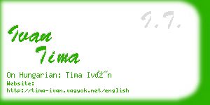 ivan tima business card